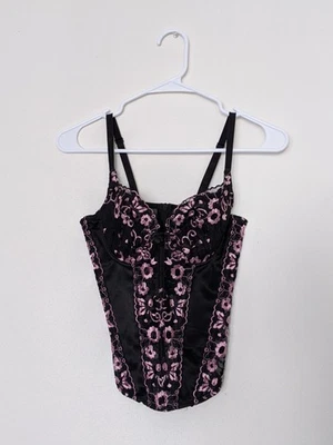 Impresionante corsé vintage floral Shirley of Hollywood talla mediana Foto 1 de 4