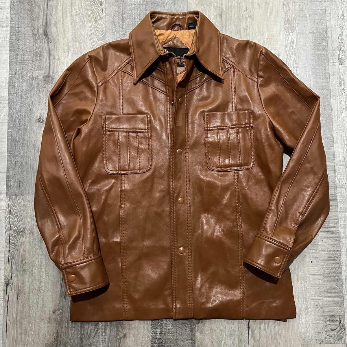 [H]SHEEP LEATHER 70‘S SPORTS JACKET H]SHEEP LEATHER 70'S SPORTS JACKET H]SHEEP LEATHER 70'S SPORTS JACKET