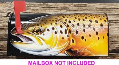 Trucha Marrón Pegatina Envoltura Cubierta Gráficos para Buzón Foto 1 de 4