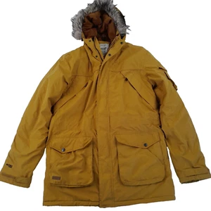 REGATTA Jacket Small Yellow Mens Coat Pockets Hooded Padded Parka - Picture 1 of 11