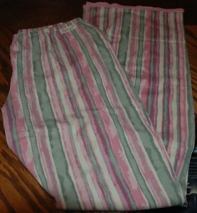 Medium NWT Women's Life Is Good Stripe Lace Trim Sleep Pant Sleep Pants - Picture 1 of 4
