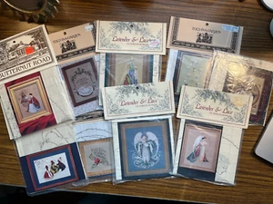 TOLD IN A GARDEN LAVENDER & LACE BUTTERNUT ROAD MEGA CROSS STITCH BUNDLE RARE! - Picture 1 of 19