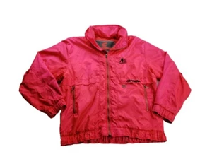 Vintage Carrera Jacket Men’s Size L Pink USA Hockey Windbreaker Hooded - Picture 1 of 17