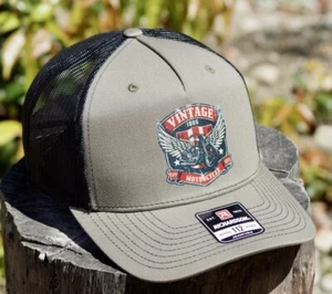 Richardson 112 Trucker Baseball hat Vintage Motorcycle Adjustable SnapBack Mesh - Picture 1 of 6