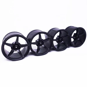 Custom 4 pcs Black painted rims for LEGO 42083 1:8 scale, Cada Lafer car, V5 - Picture 1 of 2
