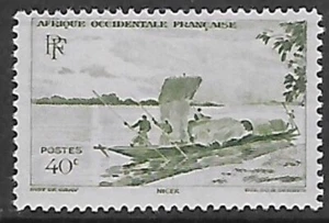 1947 - French East Africa 40c Trading Canoe MH SG36 - Picture 1 of 1
