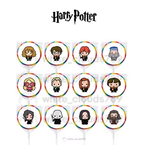 24 Harry Potter 1.67" Sticker Labels for Bag Lollipop Party Favor Birthday - Picture 1 of 1