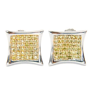 Pendientes Hip Hop Para Hombre Helados 12 mm Cuadrados Tornillo Trasero 918 - Imagen 1 de 15
