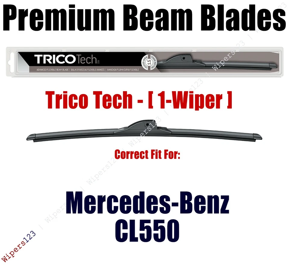 Wiper Blade (Qty 1) Beam fits 2007-2014 Mercedes-Benz CL550 -19280 — 第 1/1 张图片