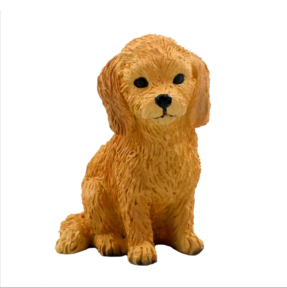 Mini estatuilla pintada a mano Goldendoodle Foto 1 de 1