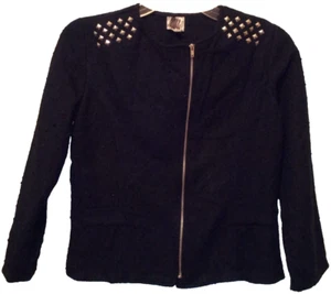 Disney D-Signed Black Jacket Girls Size XL Studs Zip Front Casual Dressy NWT - Picture 1 of 11