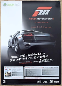Forza Motorsport 3 RARE XBOX 360 51.5cm x 73cm Japanese Promotional Poster - Picture 1 of 1