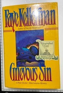 Faye Kellerman signed Grievous Sin - Hard Cover First Edition 1993 - Picture 1 of 3