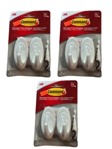 3M 17086QES Command Quartz Terrace Hook Medium 3 lbs. Capacity 2 Ct 3 Pack - Picture 1 of 3