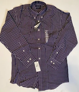 NAUTICA Mens Classic Fit Button Down Shirt Check Long Sleeve Size 15 x 32/33 - Picture 1 of 5