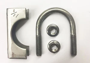 1 juego de pernos en U de acero inoxidable de 1-1/4", silla de montar, tuercas con brida - montaje de antena de 1,25" - Imagen 1 de 4