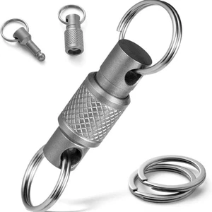 Titanium Quick Release Swivel Keychain Pull Part Detachable Keychain Heavy Duty - Picture 1 of 10