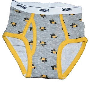 F7 !WOW! 2017 NWOT Gymboree Boys Size XS 4 DUMP TRUCK Cotton Briefs Underwear - Picture 1 of 1