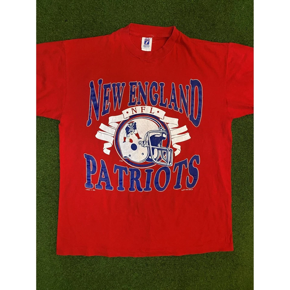 New England Patriots NFL Fútbol Gráfico Casco Camiseta Algodón Pesado HN3149 Foto 1 de 1