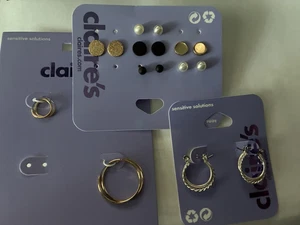 Menge 9 Paar Claires Ohrringe Creolen & Pfosten - Bild 1 von 2