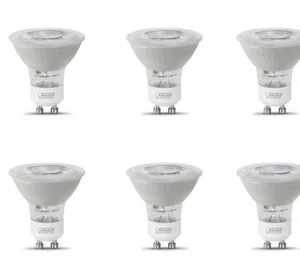 6 PACK ECOSMART 35-Watt MR16 Dimmable GU5.3 Cool White LED Light Bulb "NEW" - Picture 1 of 3