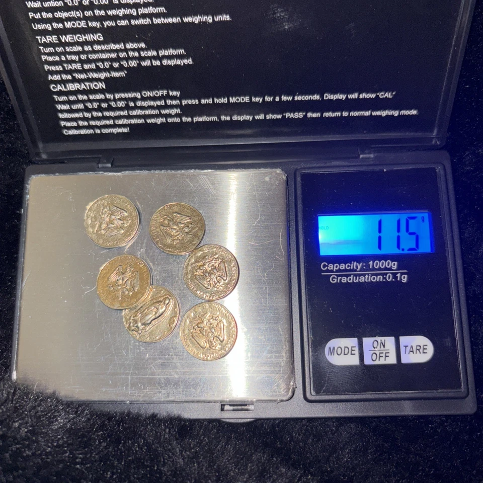 Lote de 6 pesos mexicanos de oro Estate Find Foto 1 de 4