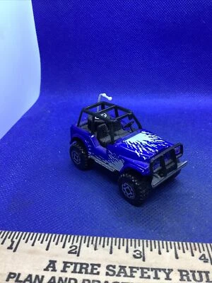 Matchbox Jeep 1983 4x4 azul blanco pintura salpicaduras China diecast usado suelto Foto 1 de 4
