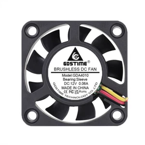12V 40mm x 10mm 3 Pin CPU Brushless Cooling Fan PC Cooler Heat Sink RPM 4010 BLK - Picture 1 of 5