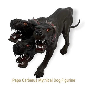 2003 Papo Cerberus 3-Headed Dog Medieval Mythical Figure 38912 Retired - Foto 1 di 4