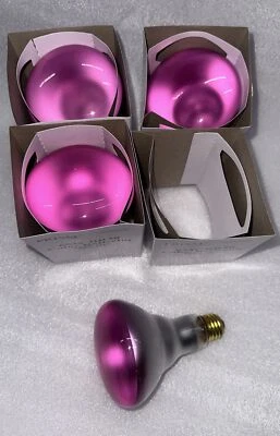 65BR30/DawnPink Soft Pink 65W 130V BR30 Flood Light Bulb *5,000hr * 4-pcs - Image 1 of 4