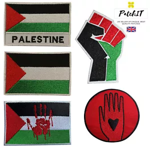 Palestine Flag Embroidered Patch to Iron/ Sew on, Embroidered Cloth Patch/Badges - Picture 1 of 7