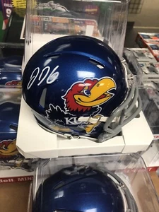 JALON DANIELS SIGNED KANSAS MINI HELMET 3-5-23 BECKETT - Picture 1 of 2