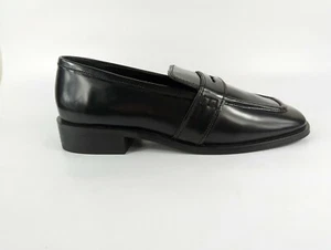 Topshop Black Patent Leather Slip On Shoes Uk 4 Eu 37 New - Picture 1 of 7