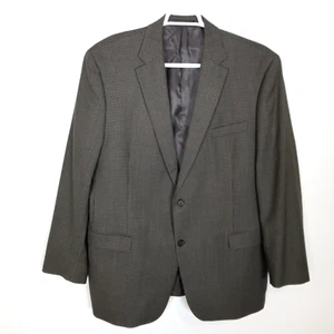 Lauren Ralph Lauren Men 100% Wool Houndstooth Blazer Jacket Sz 46 L Gray Sport - Picture 1 of 11