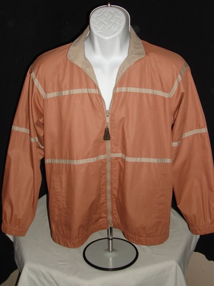 LONDON FOG BEIGE/COPPER COTTON BLEND REVERIBLE FALL/SPRING JACKET SZ. 7/8 M - Image 1 of 4