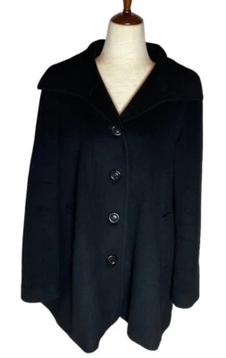 Abrigo para mujer Collection by Gallery mezcla de lana y cachemir bolsillos negros talla 12  Foto 1 de 4