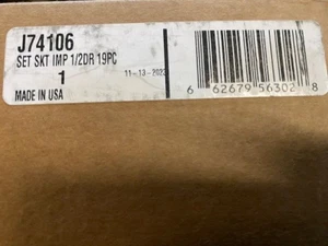 Proto J74106 19 Pc 1/2" Drive Black Oxide Standard Impact Socket Set - 6 Point - Picture 1 of 1