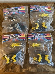 New 1995 McDonald’s Mighty Morphin Power Rangers With Ninjazord Lot - 4 Total - Picture 1 of 12