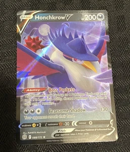 Honchkrow V Full Art 088/172 Brilliant Stars Near Mint Ultra Rare Pokemon - Picture 1 of 4