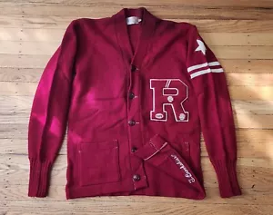 Maglione cardigan Tom Brookshier anni '40 Spaulding High School Varsity Letterman - Foto 1 di 15