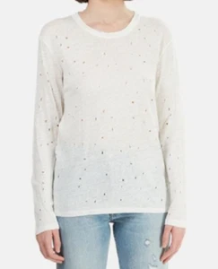 IRO - Camiseta De Manga Larga Modelo Marvina Blanca Con Agujeros Talla S = 36/38 - Imagen 1 de 6