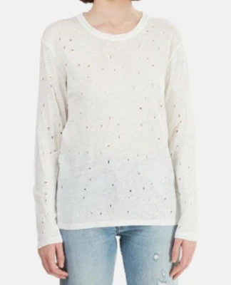 IRO - Camiseta M. LARGA Modelo Marvina Lino Blanco & Agujeros Talla S 36/38 - - Imagen 1 de 4