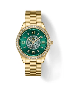 JBW/MONDRIAN GOLD DIAMOND DIAL & CRYSTAL WOMEN'S QUARTZ WRIST WATCH #J6303E - Picture 1 of 8