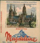 Buvard  vintage biscottes Magdeleine cathédrale de Bayeux
