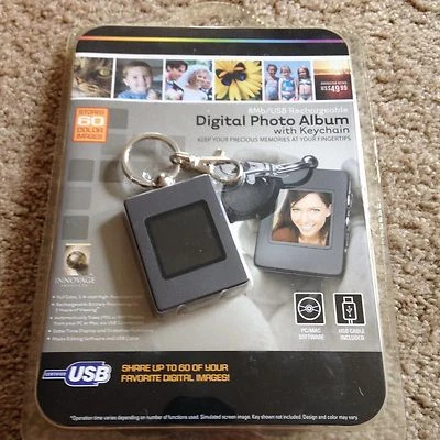 DIGITAL, PHOTO ALBUM, WITH KEYCHAIN,  8MB/USB RECHARGEABLE, INNOVAGE - Image 1 of 2