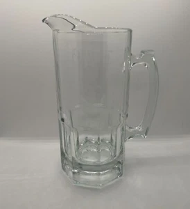 ÜBERGROß Vintage Libbey Bierkrug Stein 32 Unzen schwere Glasscheibe Boden D Griff - Bild 1 von 13