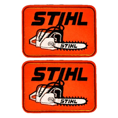 TBA WHOLESALE 2 Stihl chainsaw-tools embroidered patches 2.5" X 3.75"