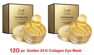 120 Pcs ORO 24K PATCH OCCHI COLLAGENE MASCHERA PER GLI OCCHI ANTIRUGHE IDRATANTE - Foto 1 di 22