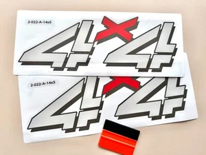 4x4 Off-Road Four Wheel Drive Decal Stickers Size 14 x 5 inch (Set of 2) - Picture 1 of 4