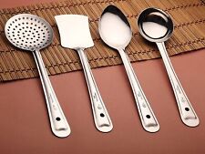 Kitchen Tools Stainless Steel 4 Piece Set of Ladle, Skimmer , Spoon And Spatula